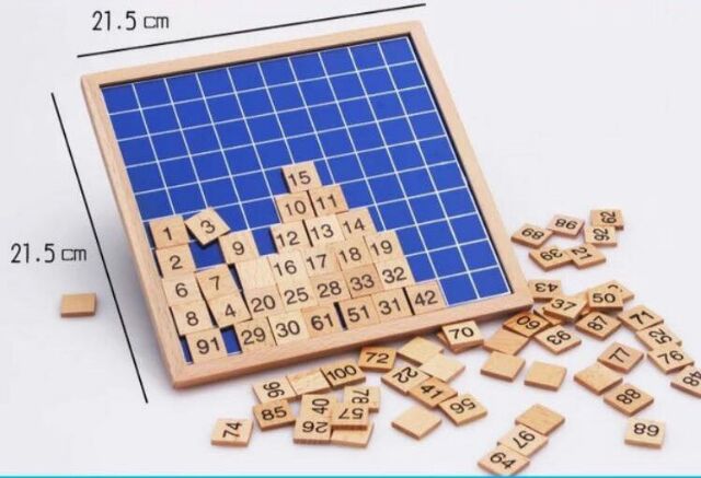 木製蒙特梭利教具1-100數字板 /蒙特數學，數學拼圖，數學遊戲，數學教具 數字版 數字桌遊 | 蝦皮購物