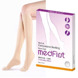 Medfirst 醫療彈性襪 小腿襪 220D 膚色 (S號~XL號)【杏一】