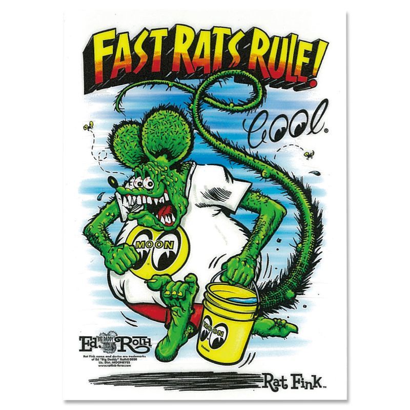 芬克鼠 Rat Fink x MOON Fast Rat Rule Sticker 防水 貼紙 [DM233] | 蝦皮購物