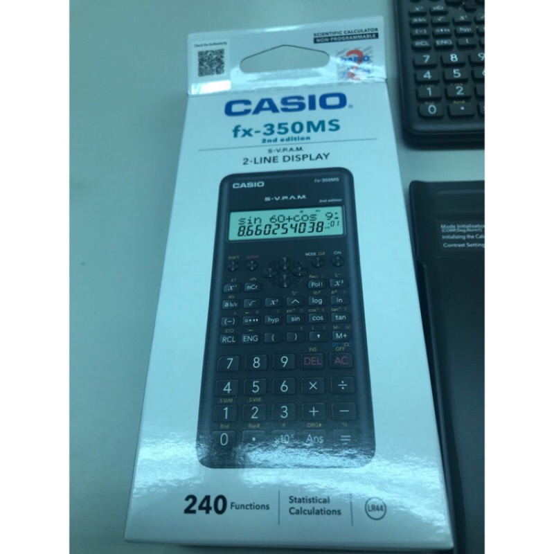 👍免運全新現貨2代CASIO 計算機 Fx 350MS 2代台灣卡西歐公司貨 兩年保固 新款FX-350MS2 第二代 | 蝦皮購物