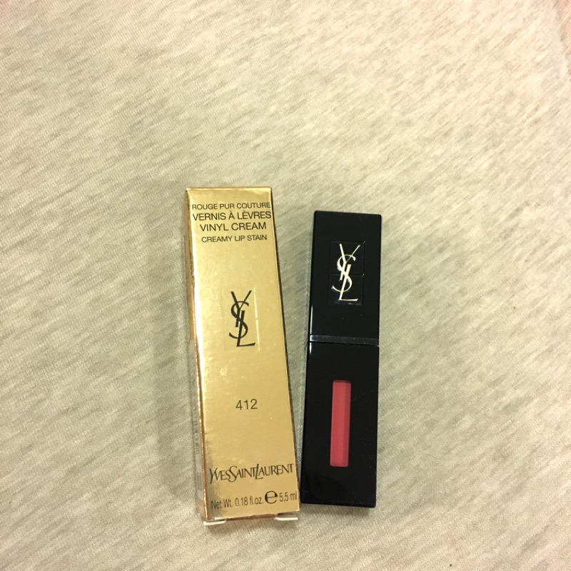 （全新）YSL 奢華緞面漆光唇釉#412霓虹幻音 | 蝦皮購物