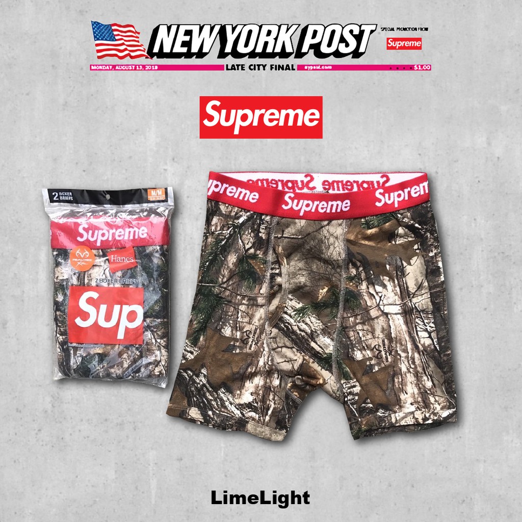 ☆LimeLight☆ Supreme x Hanes x Realtree Boxer Briefs 叢林內褲單件