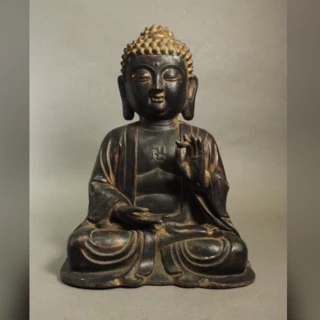 早期収集 稀少 銅製細工 ◆釋迦摩尼像 如來像 銅像◆ 密宗密教 館蔵品 公司貨最低價}純銅釋迦牟尼佛像擺件銅像家居供奉大日如來佛祖釋迦摩尼