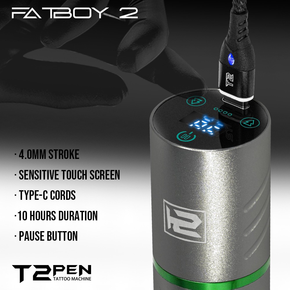 T2 FATBOY2 ワイヤレス ペン型 タトゥーマシン