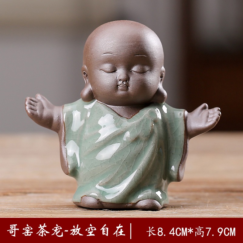 茶寵茶盤擺件✨紫砂茶寵擺件可養茶玩小和尚茶藝桌茶臺精品個性