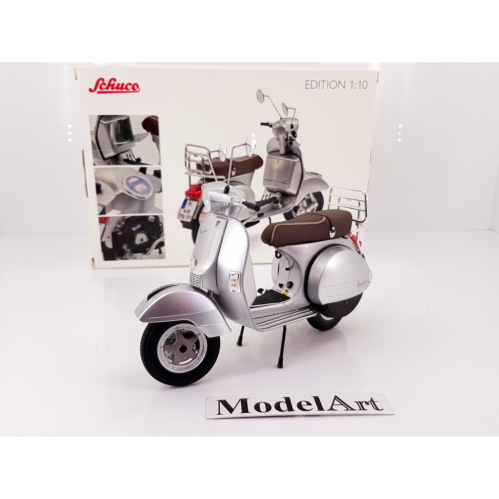 模型車藝】1/10 Schuco偉士牌Vespa PX 125 Silver 70周年紀念版銀