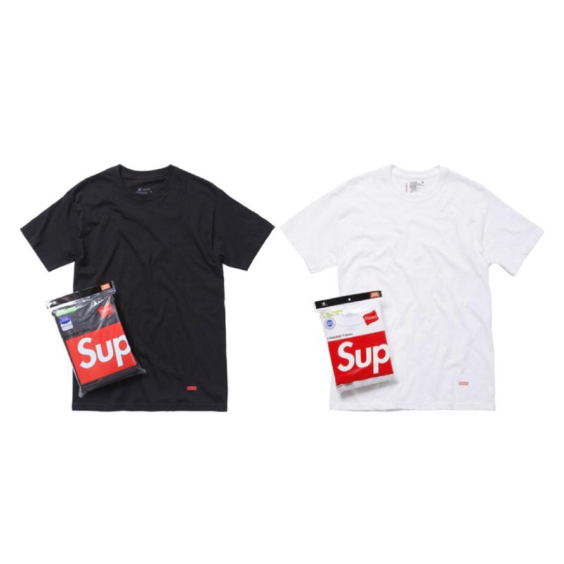 全新現貨Supreme®/Hanes® Tagless Tees（3 pack) | 蝦皮購物