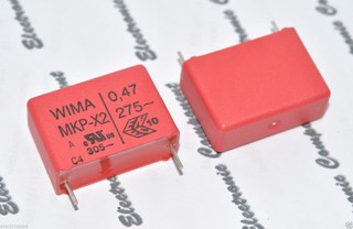 thumbnail interactive-video image 1 of 4x WIMA MP3-X2 0.047uF 275VAC Capacitor – PCB Mount, 15mm Pitch, Made In Germany 1 of 3