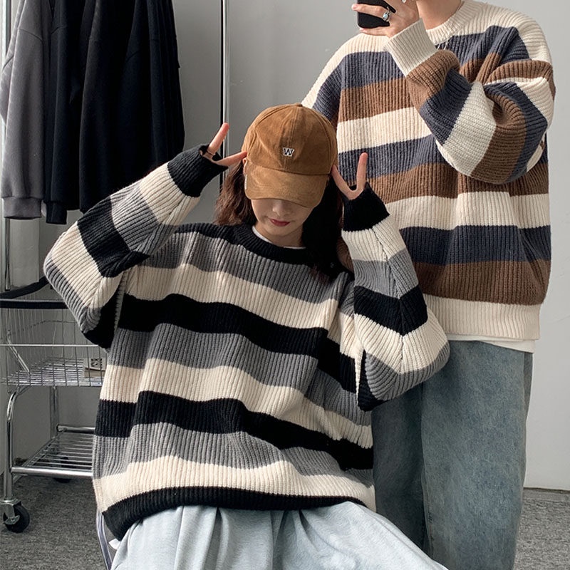 ［特價$259→$199］男裝抽象三色毛絨感毛衣