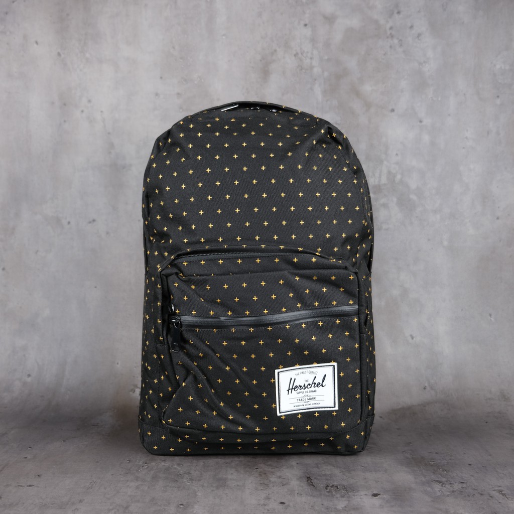 Herschel black hotsell gridlock gold