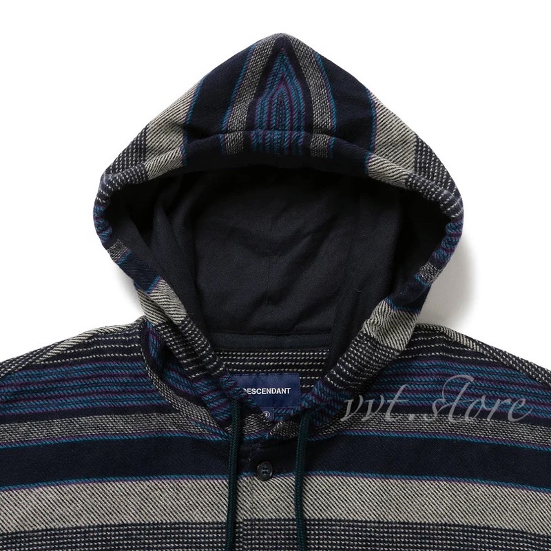 DESCENDANT 22AW MULE HOODED LS SHIRT 鯨魚長袖襯衫帽衫外套| 蝦皮購物