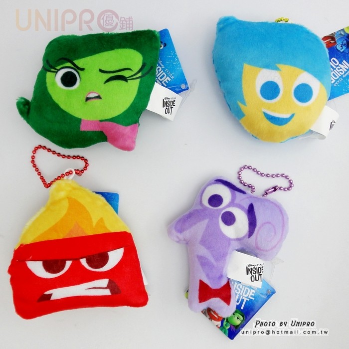 迪士尼正版 腦筋急轉彎 Inside out 厭厭 樂樂 怒怒 驚驚 頭型小吊飾 鑰匙圈 | 蝦皮購物