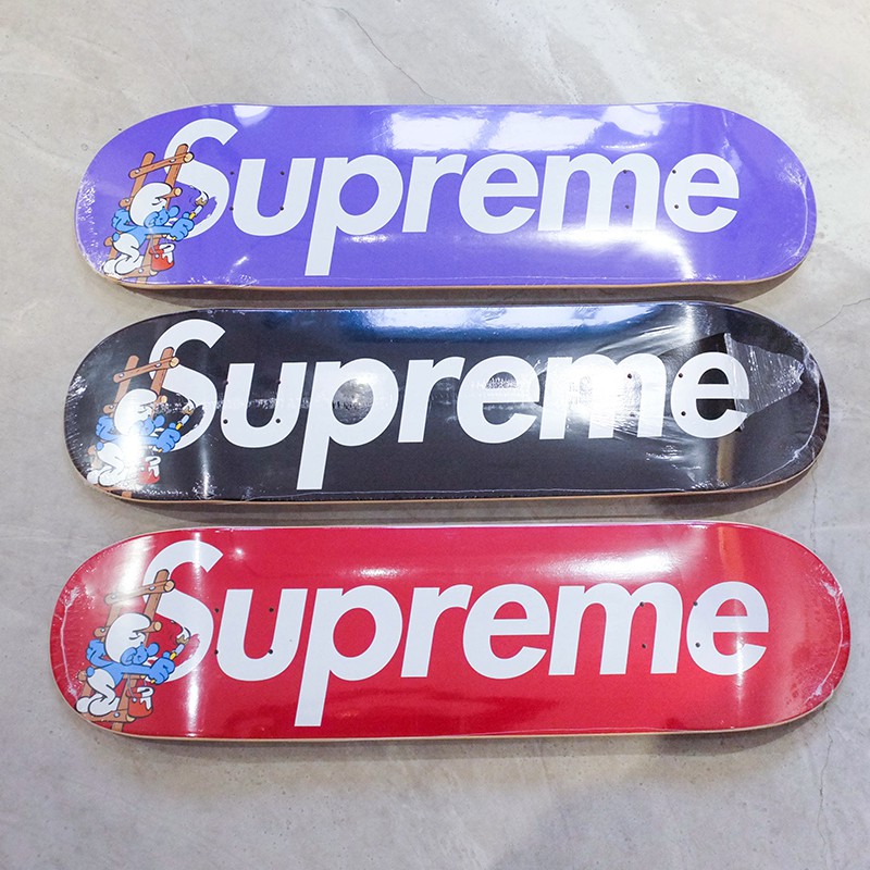 車庫服飾】Supreme 20FW SMURFS SKATEBOARD DECK 黑紅紫藍色小精靈滑板