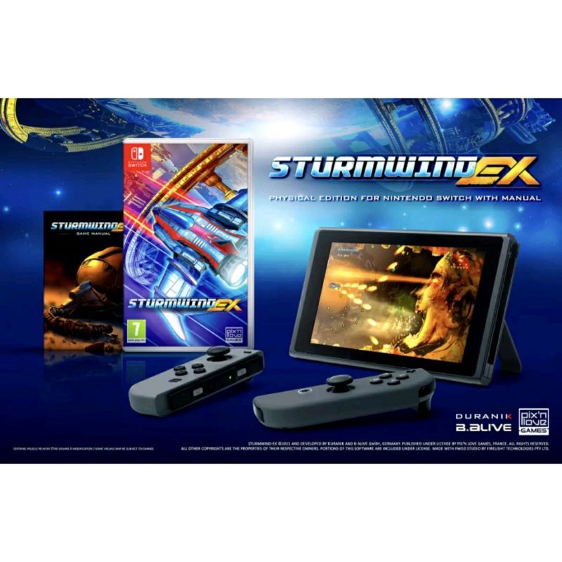 全新現貨】NS Switch遊戲Sturmwind EX 首刷第一版橫向射擊遊戲清版射擊