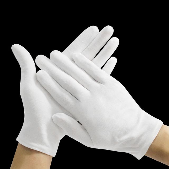 衛生防疫用品透氣棉質手套色棉手套禮儀白手套工作白手套棉質白色手套| 蝦皮購物