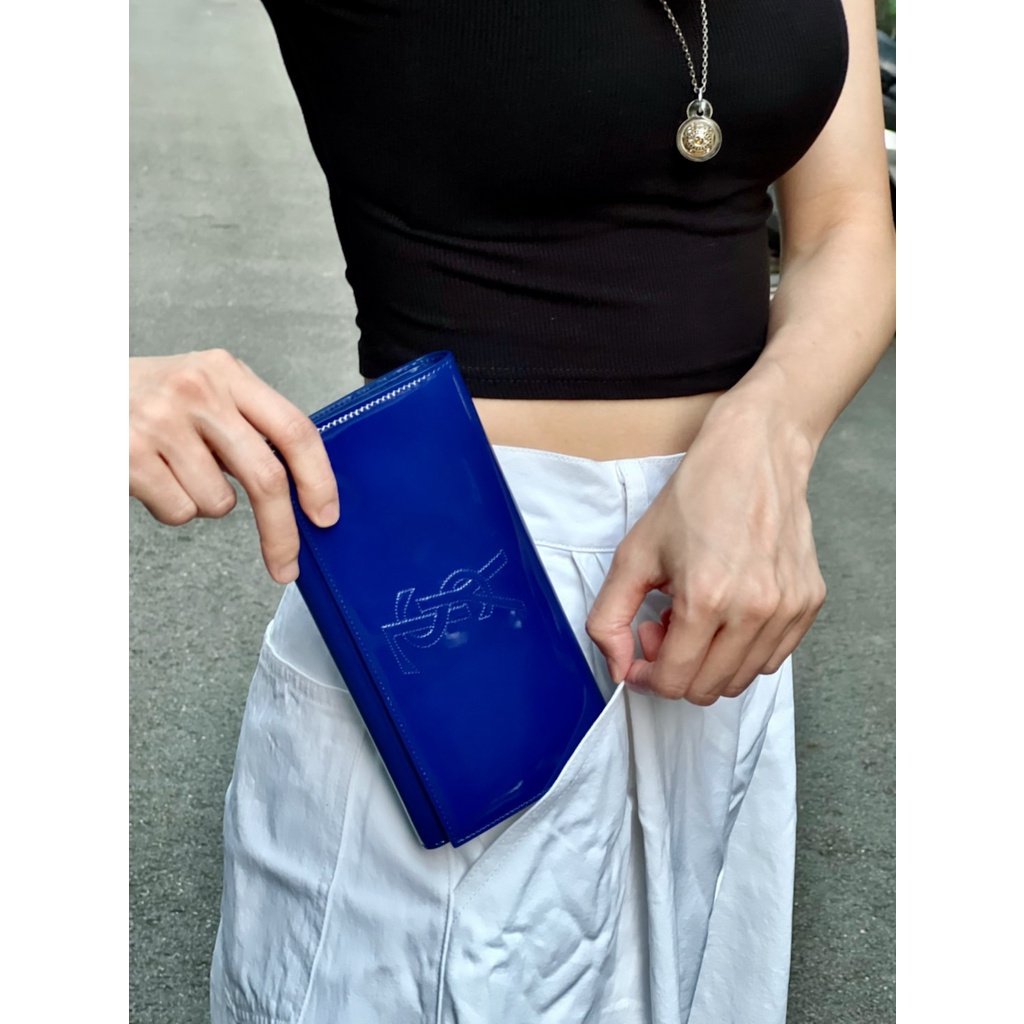 Ysl flap wallet hot sale