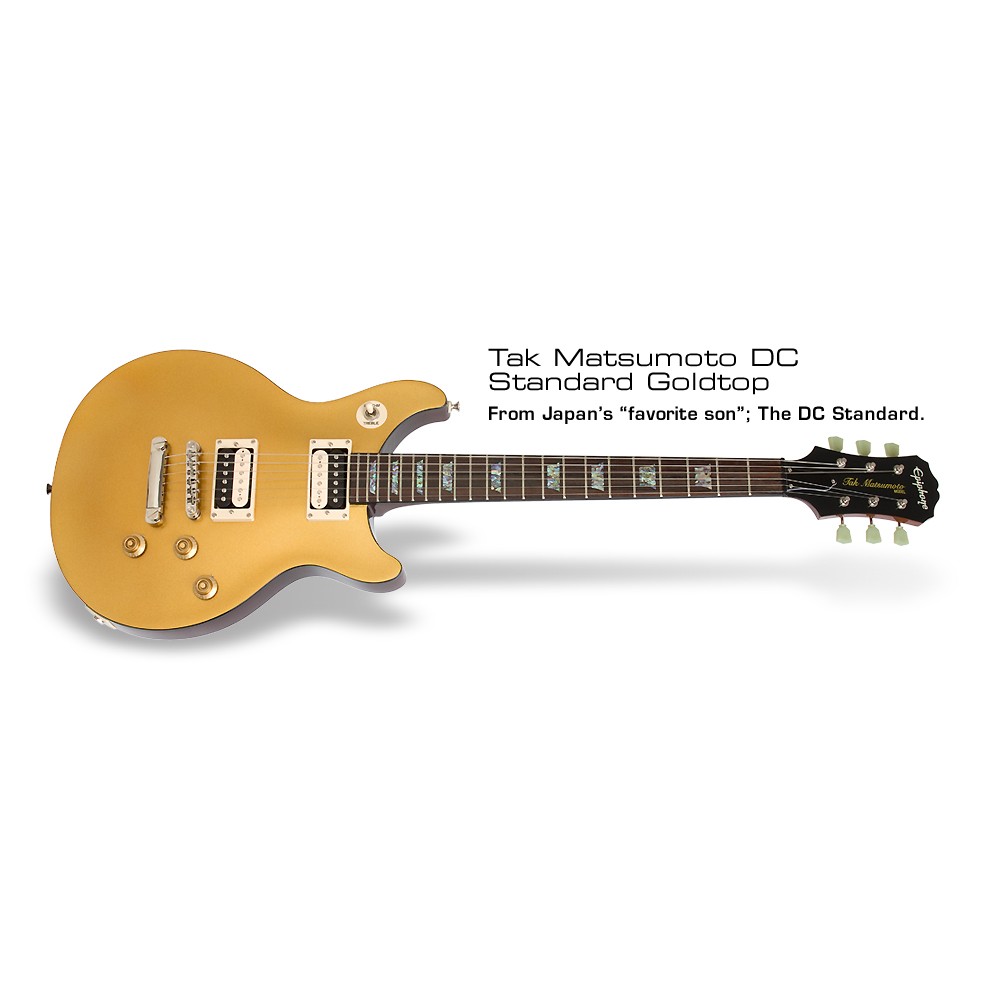 品多く Epiphone Epiphone Standard Matsumoto ギター - Tak Matsumoto DC DC Gold Top  楽器・機材