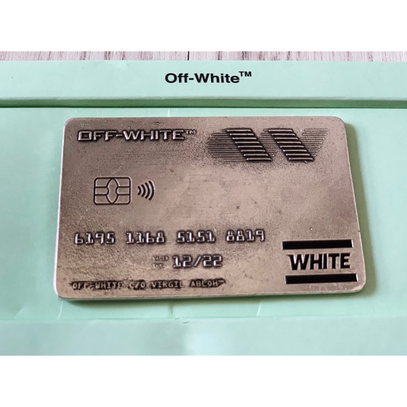 OFF WHITE Credit Card Money Clip 金屬信用卡鈔票夾| 蝦皮購物