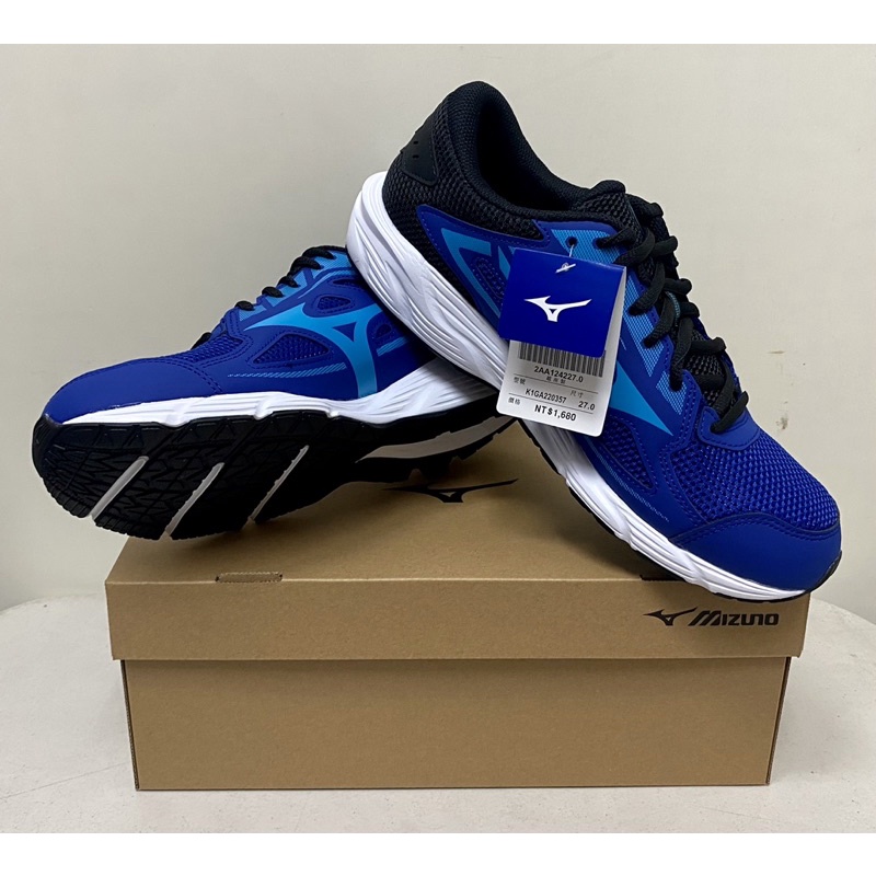 MIZUNO SPARK 7 美津濃 男 藍白黑 慢跑鞋 一般楦 經典款 (K1GA220357) | 蝦皮購物