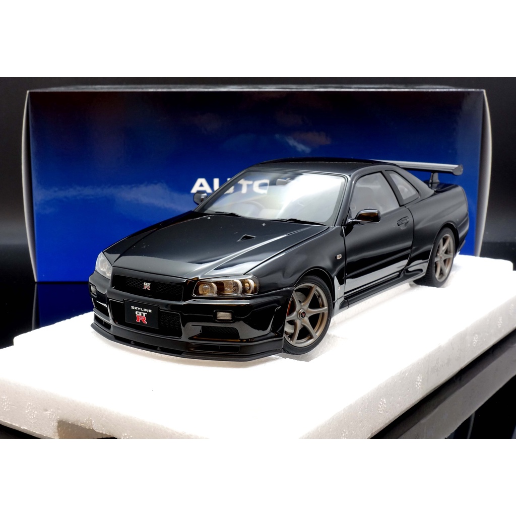 Autoart 1/18 Nissan GT-R R34 V- Spec II black MASH | 蝦皮購物