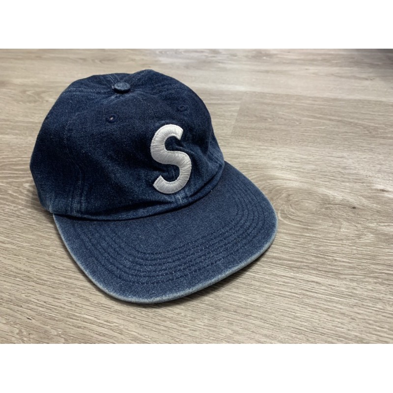 Supreme washed denim S logo 6-panel 丹寧 牛仔 6片帽