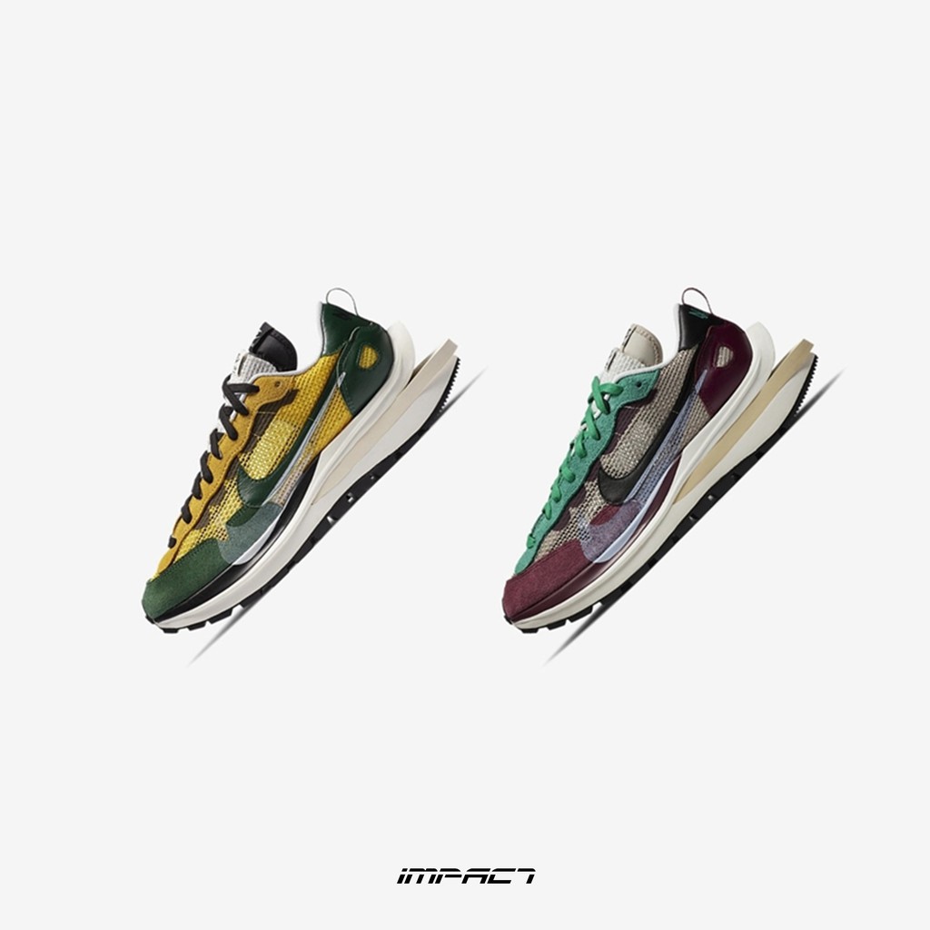 Sacai x Nike Vaporwaffle 酒紅黃綠DD3035-200 CV1363-700 IMPACT