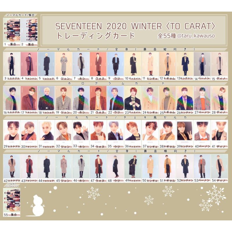 🍕SEVENTEEN WINTER GOODS 冬季卡包隨機卡包日卡小卡| 蝦皮購物