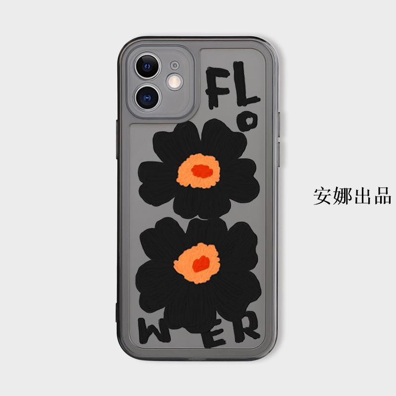 新款現貨】花蕾iphone蘋果12promax手機殼直角邊11十二迷你xs/xr適用7