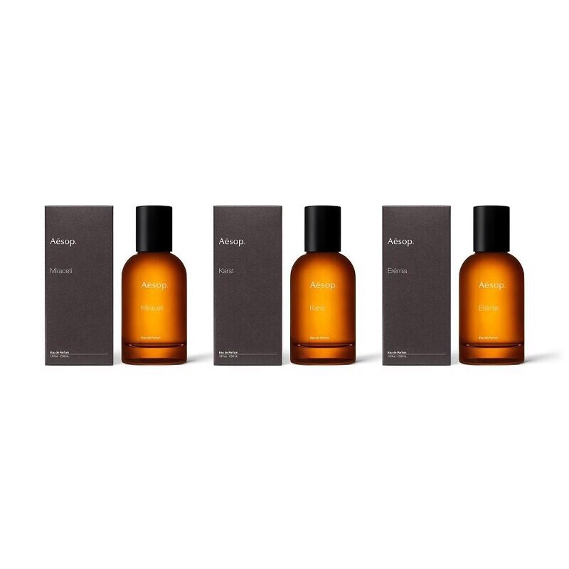 Aesop Miraceti 米拉塞蒂Karst 喀斯特Eremia 埃雷米亞悟50 ml 香水2021