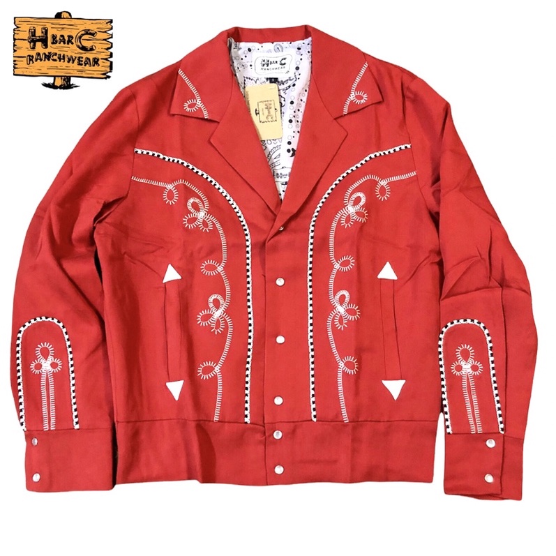 美國 H Bar C Ranchwear - The HBarC Bolero Jacket 西部外套 - 紅色
