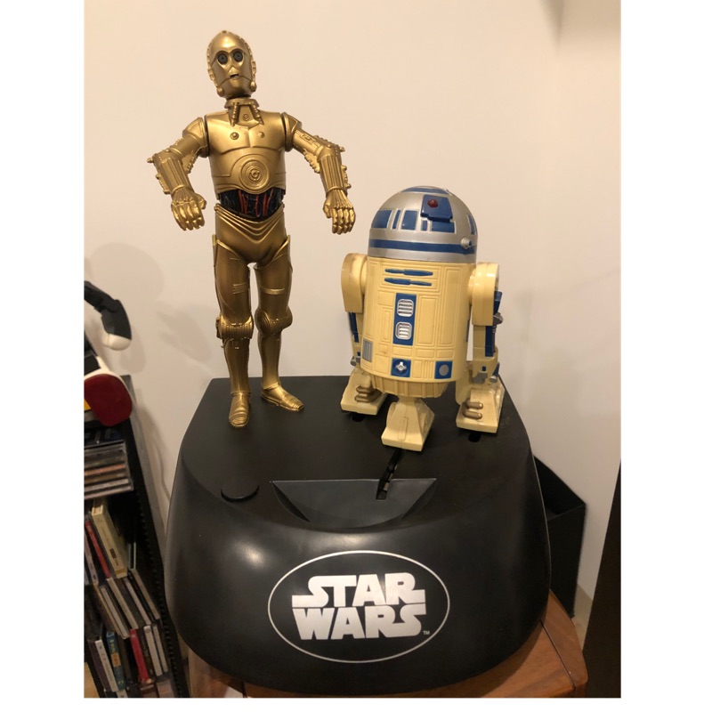 1995 STAR WARS 星際大戰黑武士C-3PO R2-D2 老玩具存錢筒聲光效果