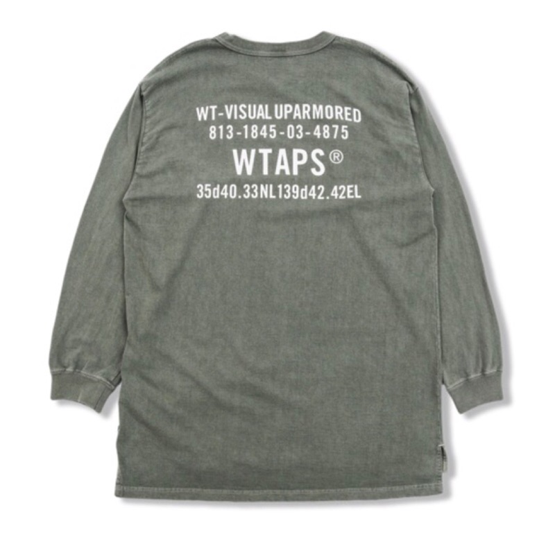 XENO}全新正品WTAPS DESIGN L/S SPEC / TEE. COTTON. LOOPWHEEL 長踢