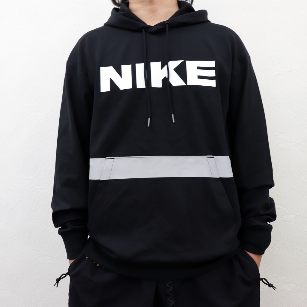 歐鉉]NIKE NSW 黑色彈性布料反光條連帽帽T 男生DB3748-010 | 蝦皮購物