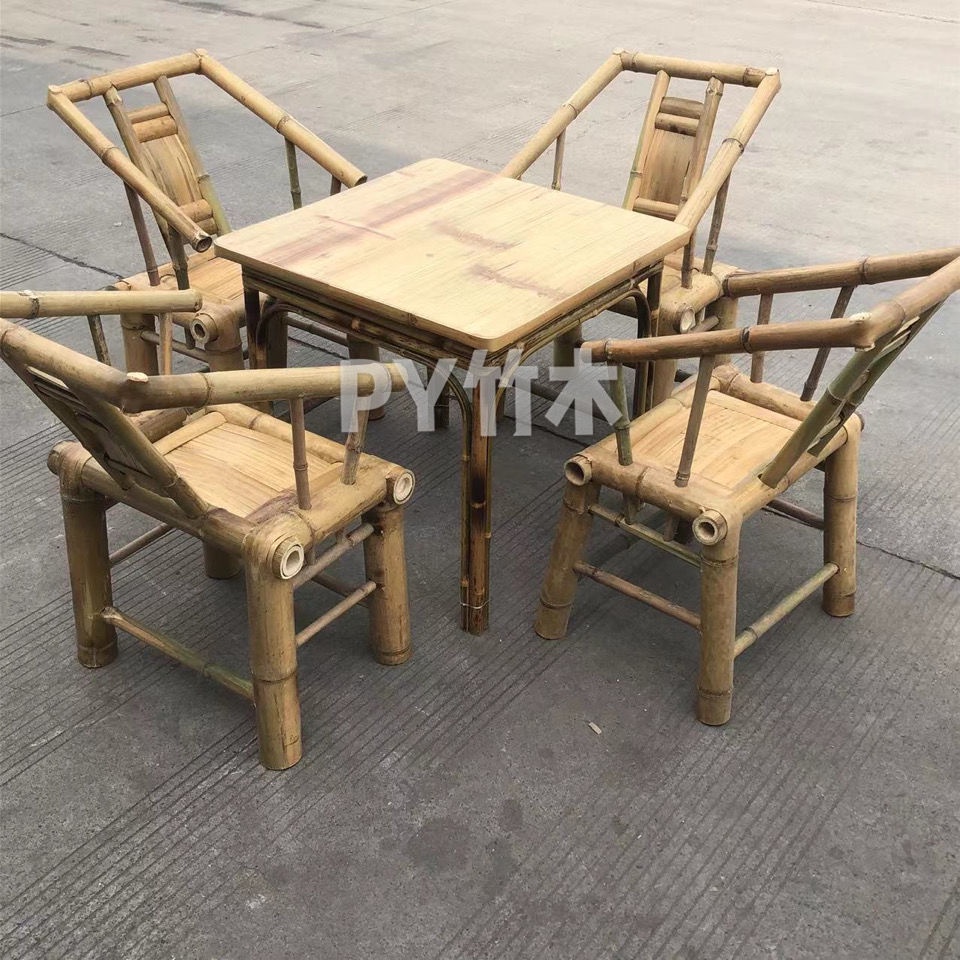 【竹製桌椅 庭院桌椅】四川竹家具竹子餐桌茶桌火鍋桌正方形竹桌中式茶桌禪意桌子可定做 | 蝦皮購物