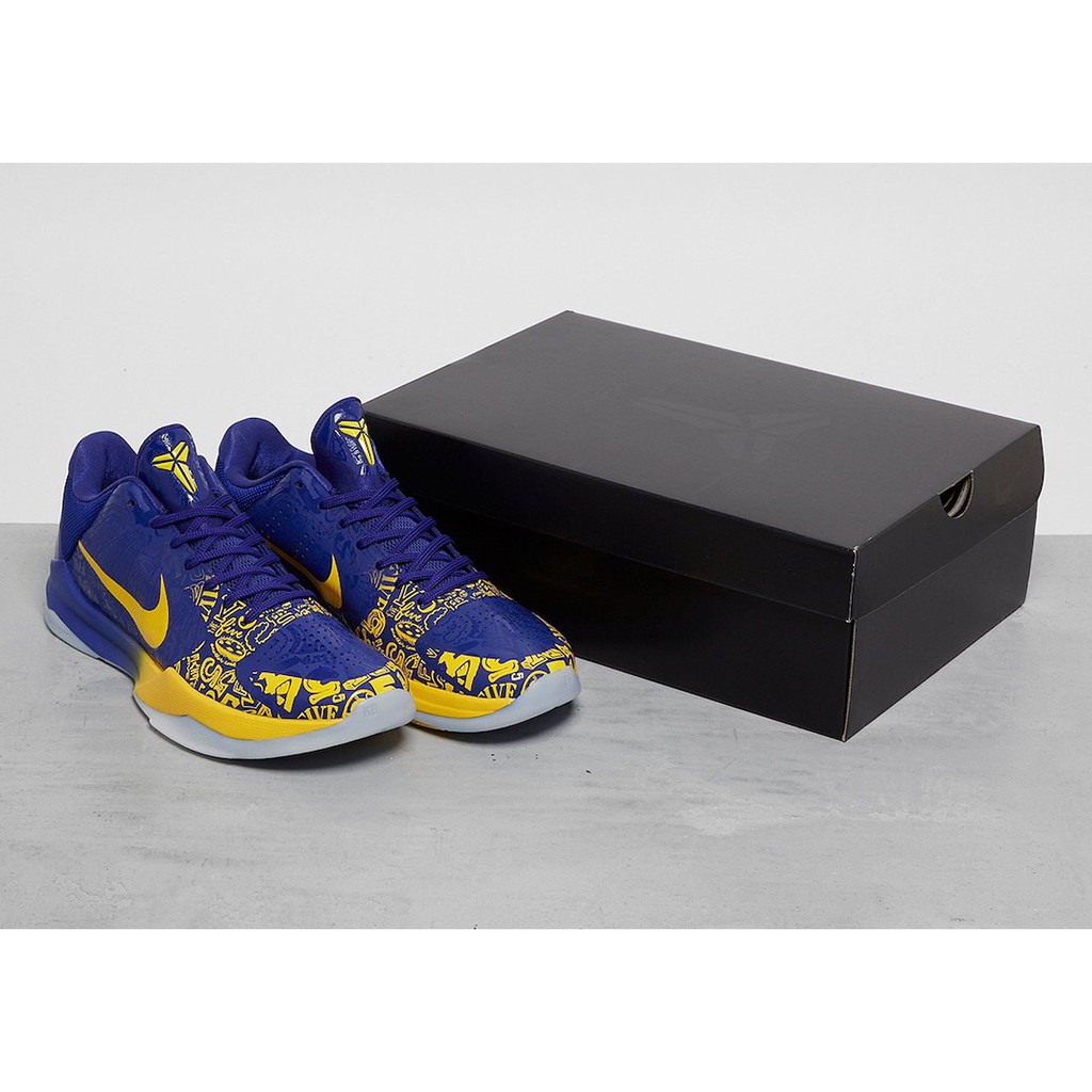 S.G NIKE KOBE 5 PROTRO 5 RINGS 限量五冠王藍黃籃球鞋男鞋CD4991-400