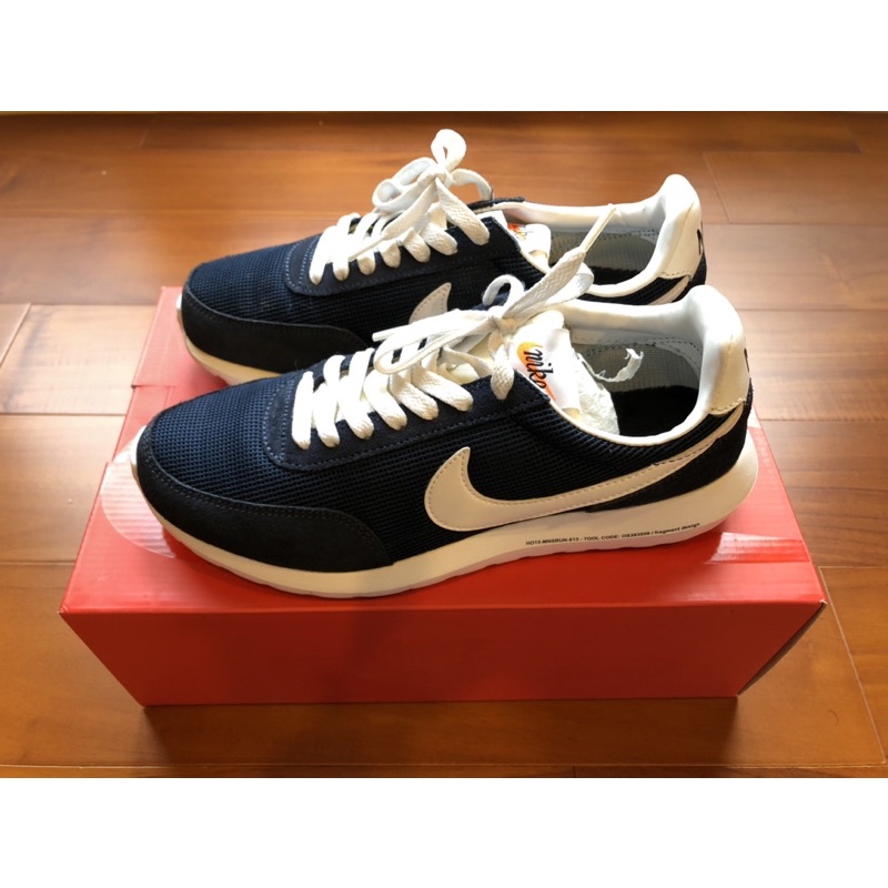 Nike Roshe Daybreak x Fragment 閃電 聯名 藤原浩 深藍 復古NM大底 US7.5 慢跑鞋