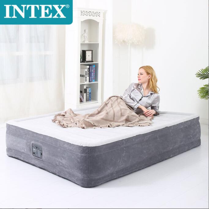 INTEX 67770 內置電動充氣 雙人加大雙層加厚加高充氣床 戶外 便攜 露營 152cm 迷露森活 | 蝦皮購物