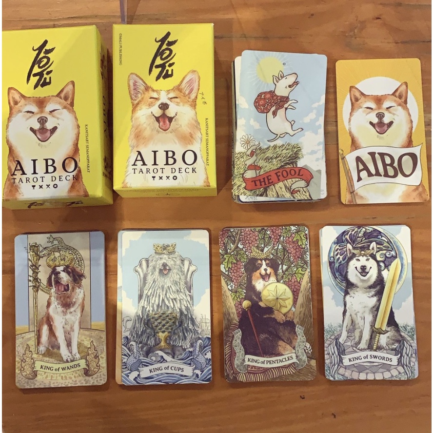 進口牌卡嚴選𝓒. 現貨贈特典卡/獨家中譯AIBO Tarot 愛寶狗狗塔羅牌動物主題牌卡私人設計出版特殊鍍金邊