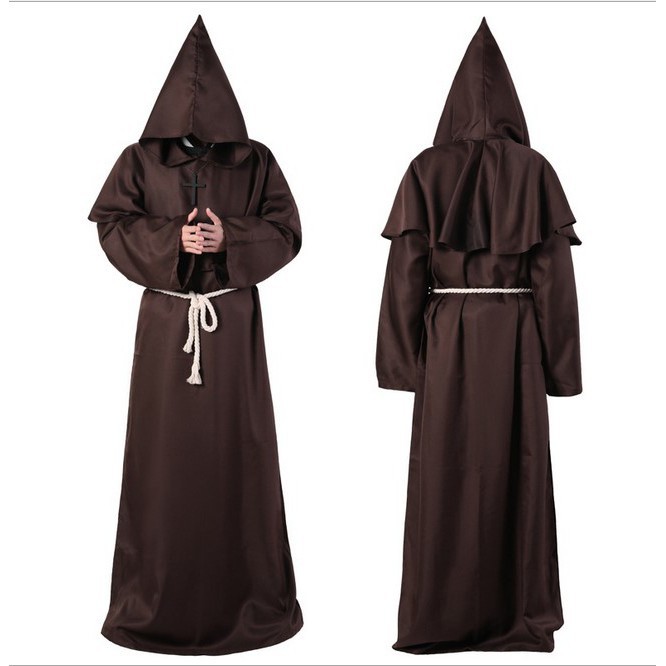 牧師教士袍COS巫師男基督徒服修堂中世紀僧侶服裝神父裝服萬聖節服 | 蝦皮購物