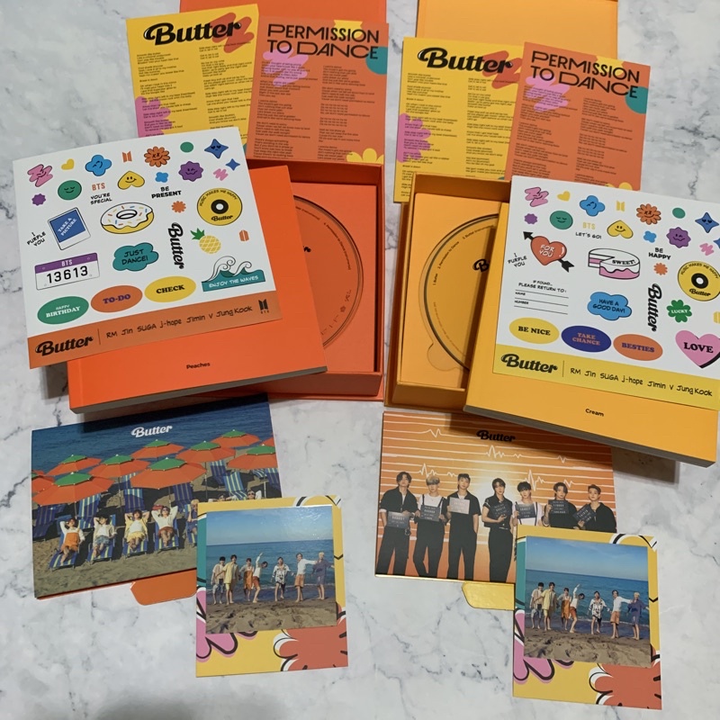 鐵盒💛空專專輯防彈少年團BTS butter 日本fc 訊息卡weverse 特典