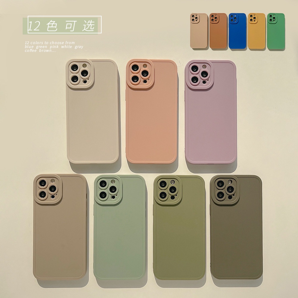 涵貨】純色軟殼素色殼莫蘭迪色手機殼I14 iI5 I11 I13 IPHONE13 Iphone