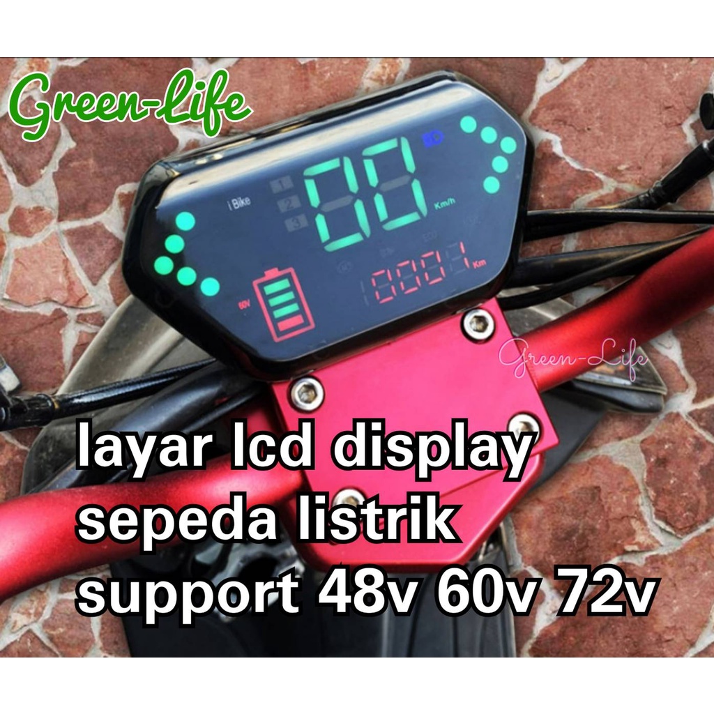 layar lcd display sepeda listrik support 48v 60v 72v | 蝦皮購物