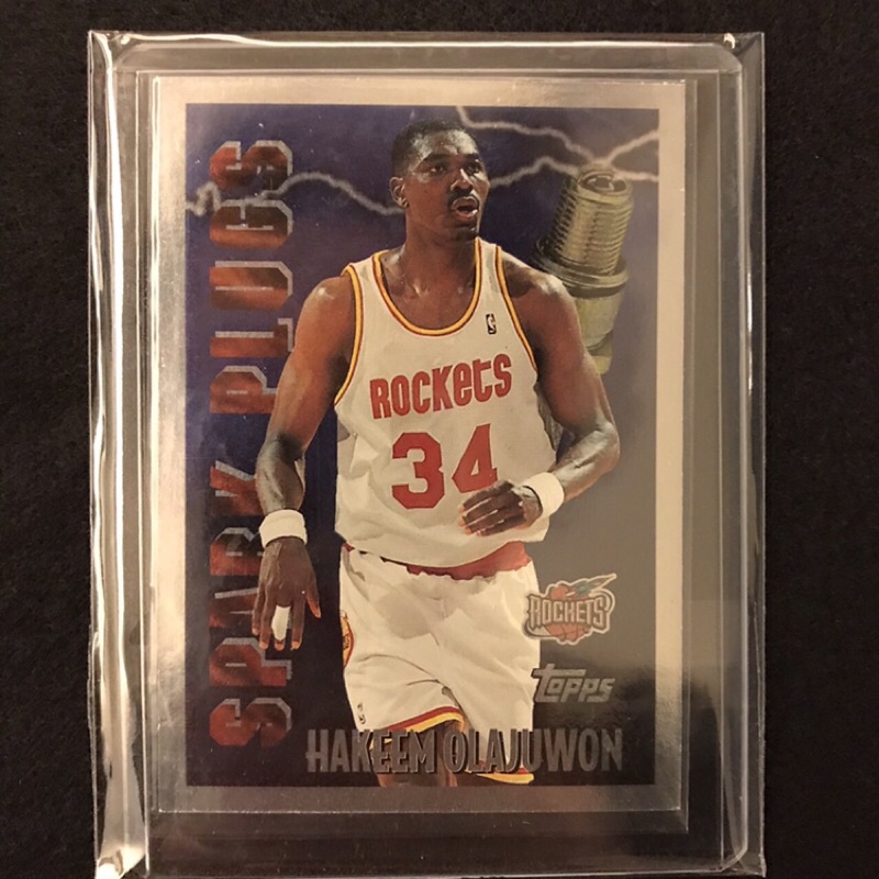 1996 HAKEEM OLAJUWON Topps Spark Plugs Houston Rockets | 蝦皮購物