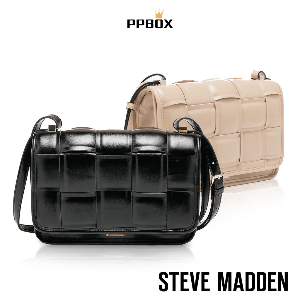 Steve Madden 編織包BMATTER 方形翻蓋側背斜背包2色【SM_70047