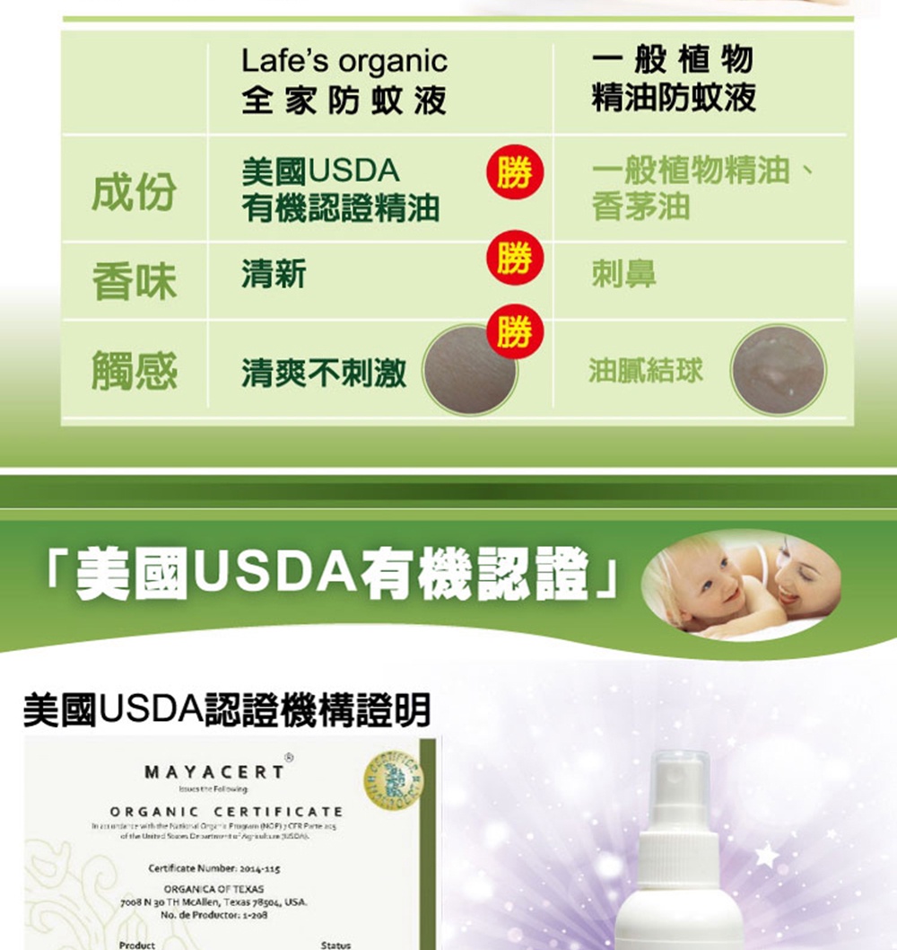 美國 Lafe's organic 有機嬰兒+全家防蚊液 2入促銷組 防蚊噴霧 天然精油配方 無DEET 長效驅蚊 | 蝦皮購物