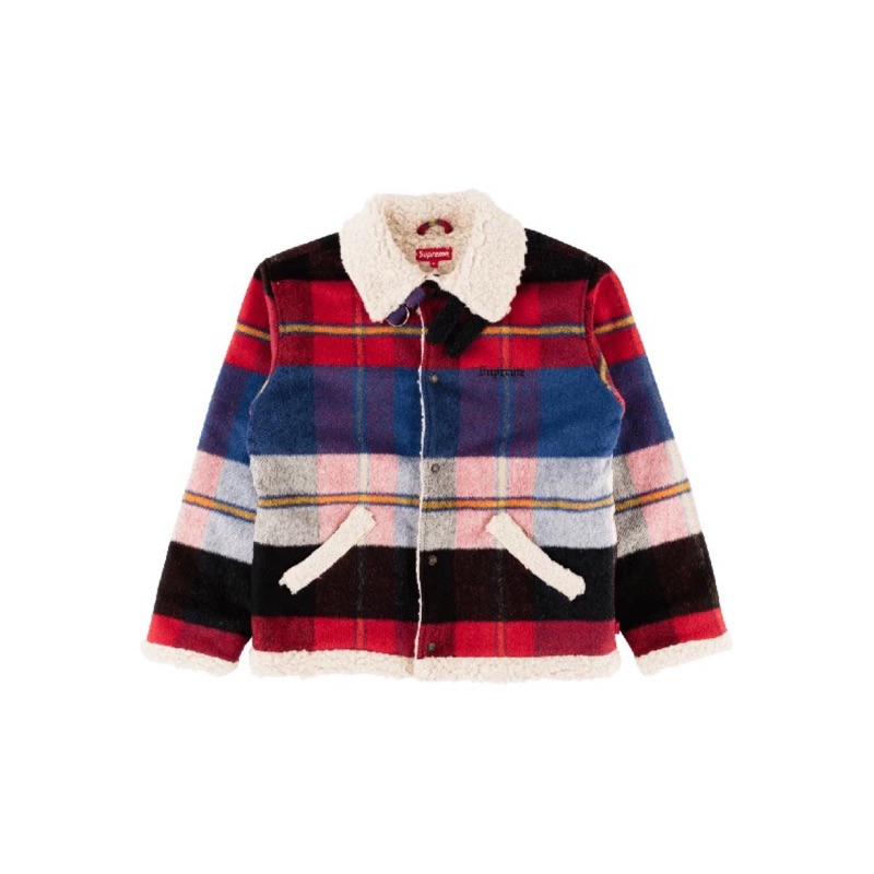 Supreme Plaid Shearling Bomber 