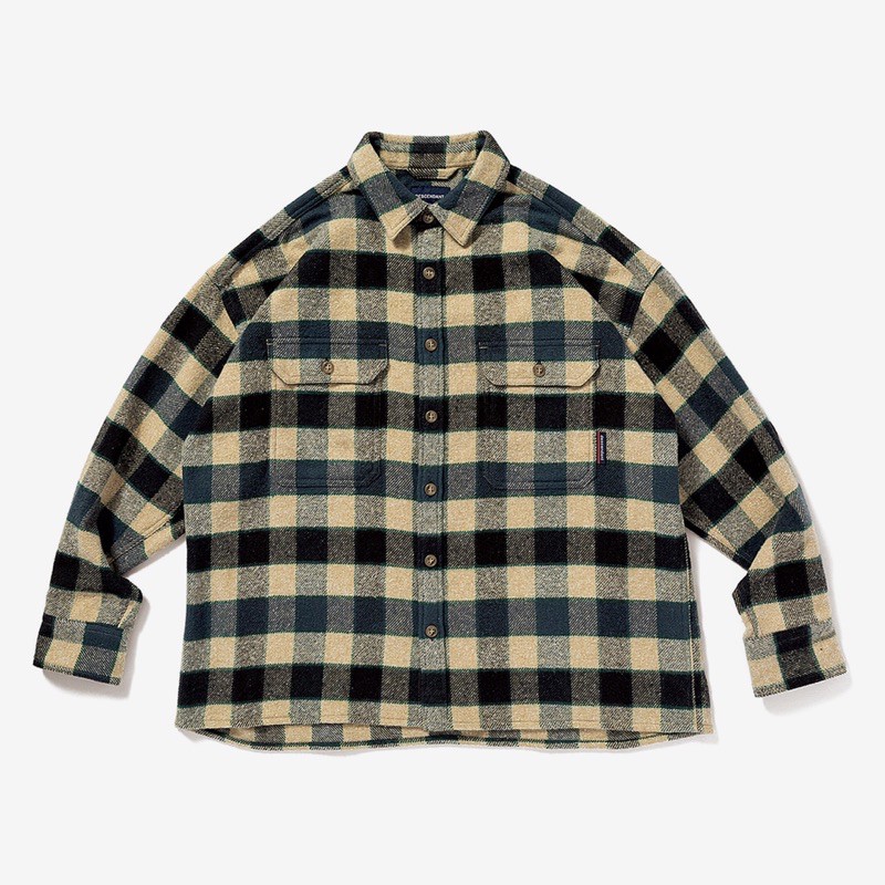 DESCENDANT 20AW VANING CHECK LS SHIRT 法蘭絨長袖襯衫| 蝦皮購物