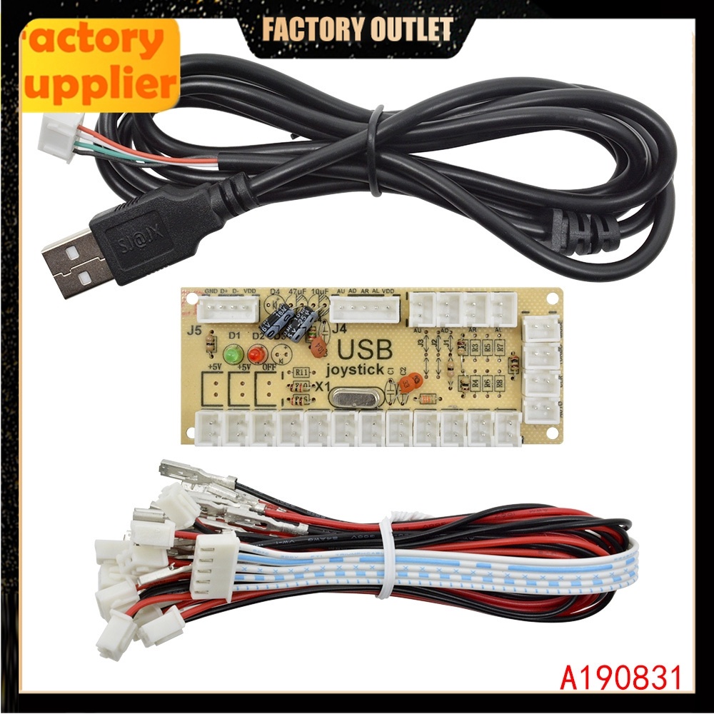 Usb 零延遲街機編碼器 PC 到操縱桿按鈕有線電纜用於 MAME 戰鬥桿控制板 | 蝦皮購物