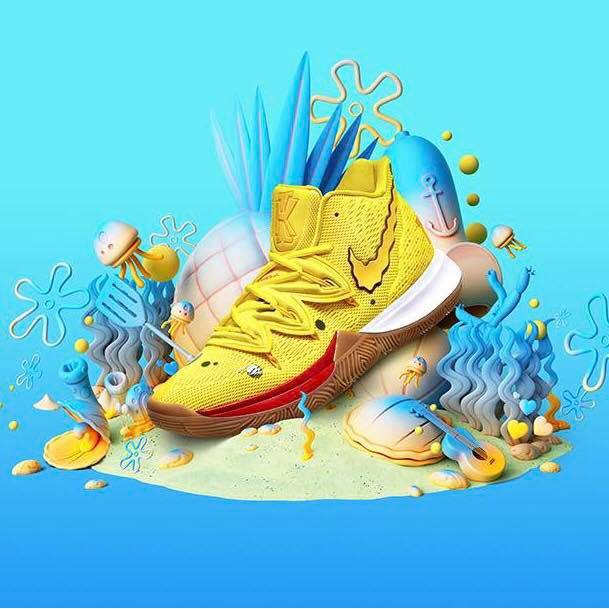 柯拔Nike KYRIE 5 SBSP EP SpongeBob CJ6950-700 海綿寶寶男女款中小童
