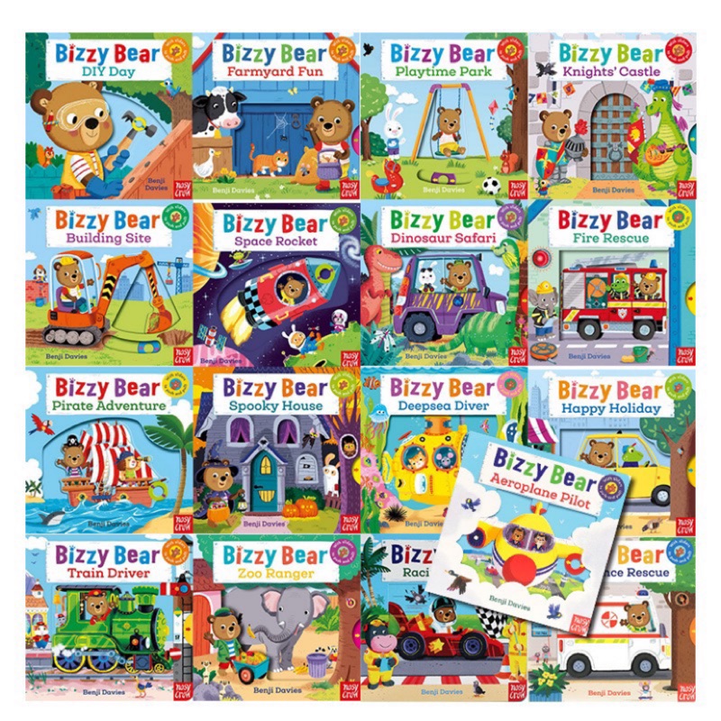 Bizzy Bear 小熊很忙系列17 冊英文原版繪本硬頁書1-6歲撕不爛機關翻翻